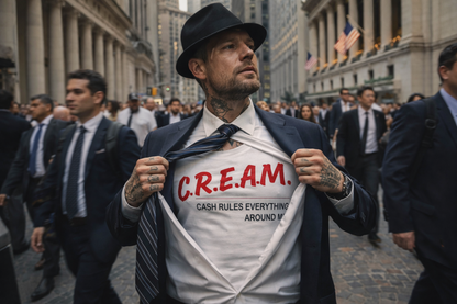 C.R.E.A.M. Tee – Same Rules, Different Players | NYC Street x Corporate Hustle Shirt