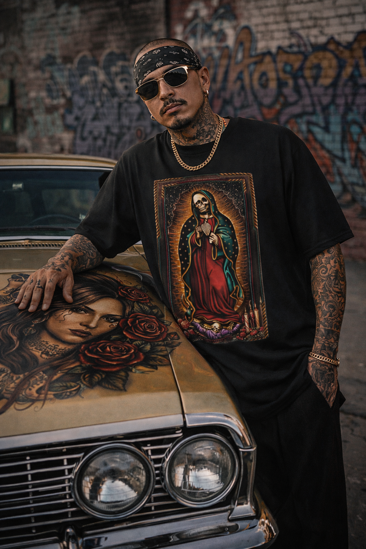 Día de los Muertos Skeleton Virgin T-Shirt, Softstyle Unisex Tee