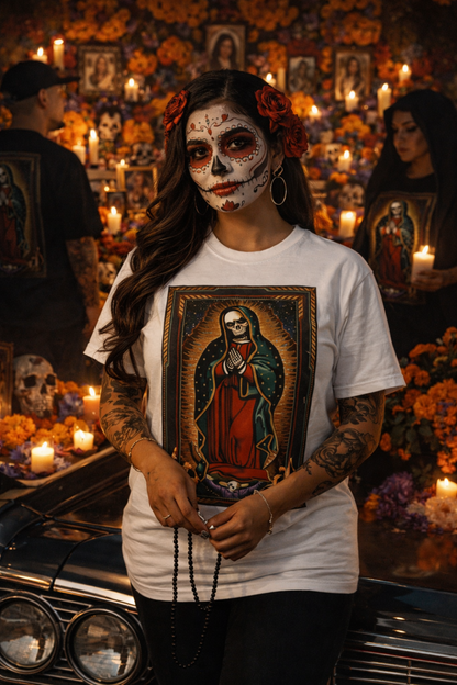 Día de los Muertos Skeleton Virgin T-Shirt, Softstyle Unisex Tee