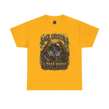 Sage, Crystals, and Trap Music, Casual Wear, Gift for Music Lovers, Spiritual Tee