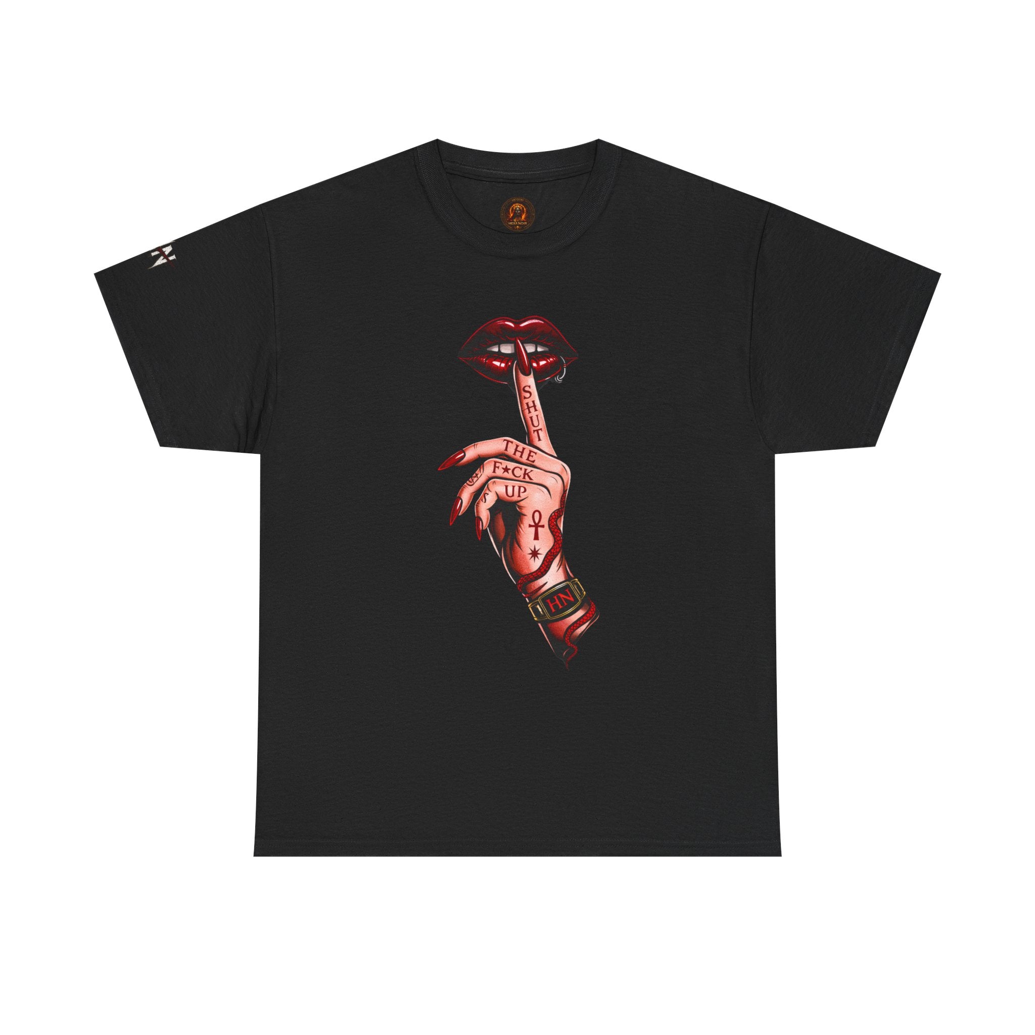 SILENCE. Unisex Statement Graphic Tee — Minimalist Dark Aesthetic