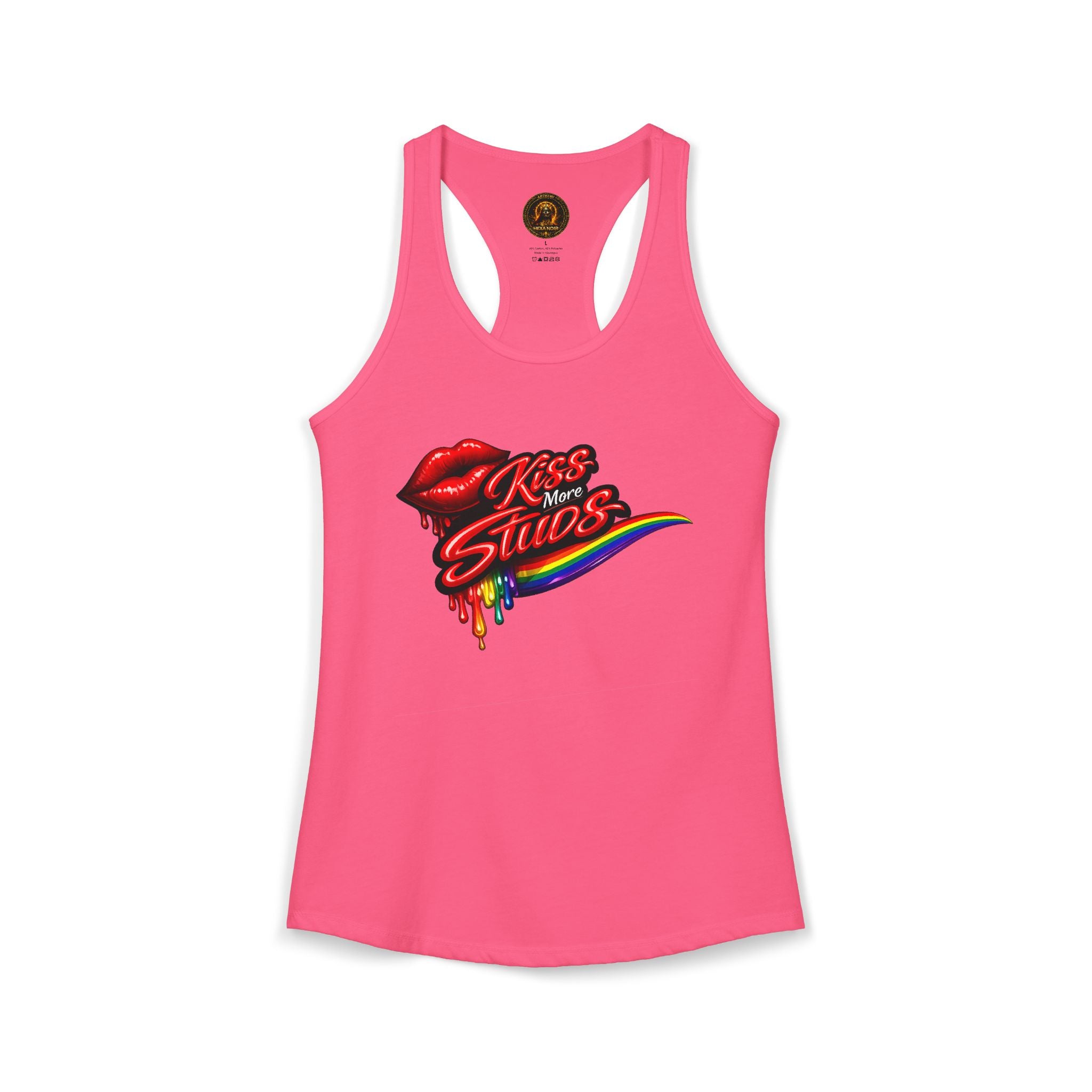 Kiss More Studs Racerback Tank  | Hexa Noir Pride '26