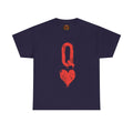 Queen of Hearts Unisex Graphic Tee — Romantic Playing Card Design
