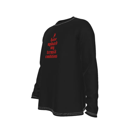Updated Terms & Conditions gothic long sleeve tee by Hexa Noir