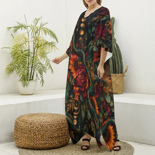 Dark Goddess Kaftan Robe | Hexa Noir