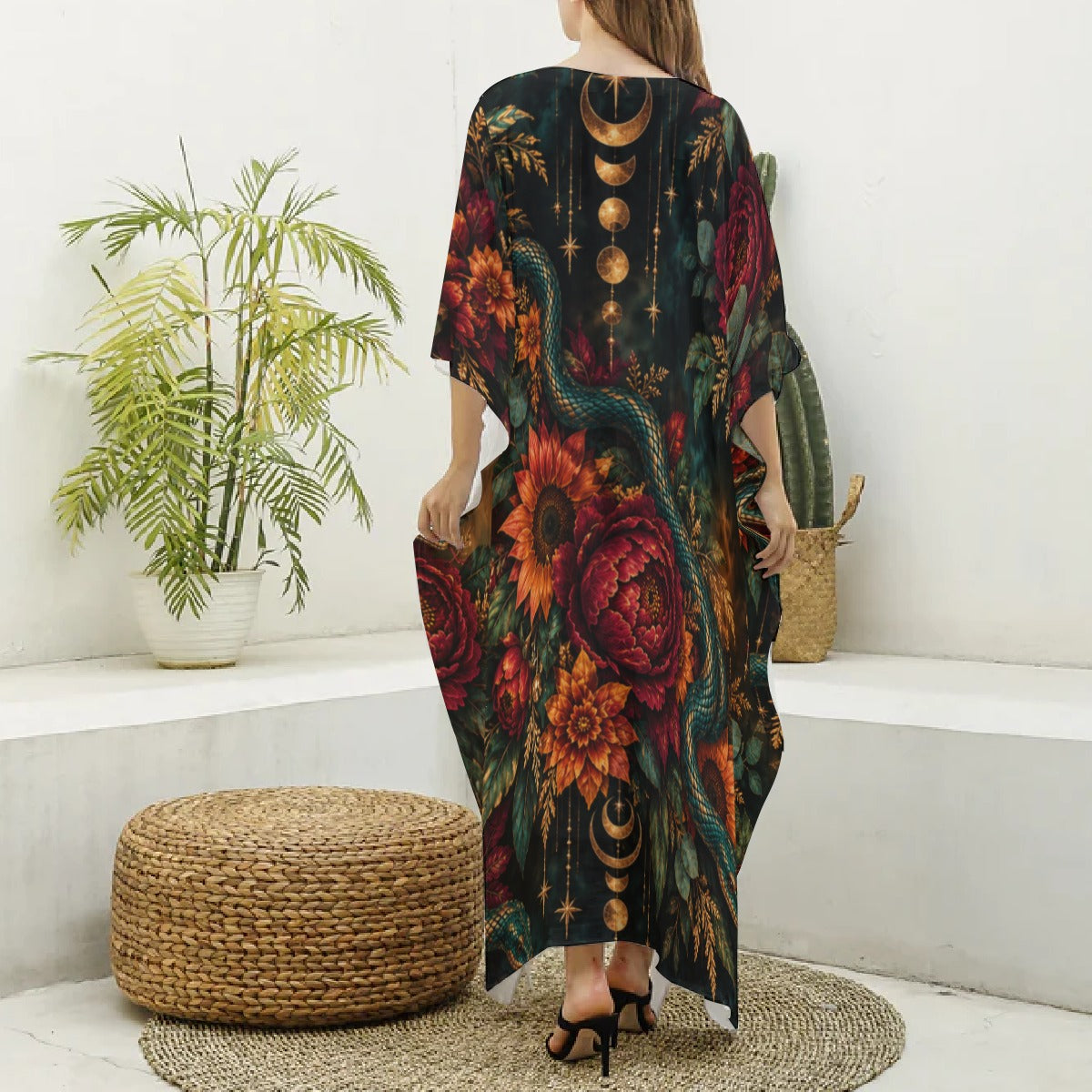 Dark Goddess Kaftan Robe | Hexa Noir