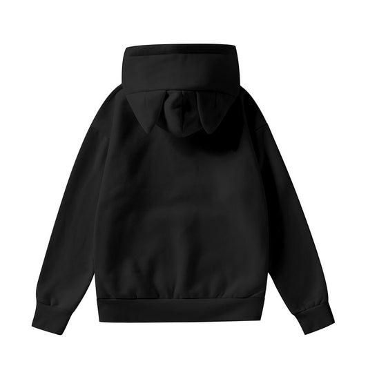 CUNT gothic cat-ear hoodie with white lettering by Hexa Noir