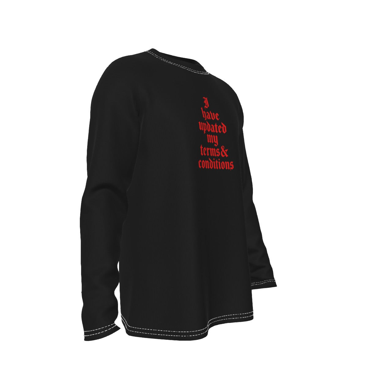 Updated Terms & Conditions gothic long sleeve tee by Hexa Noir
