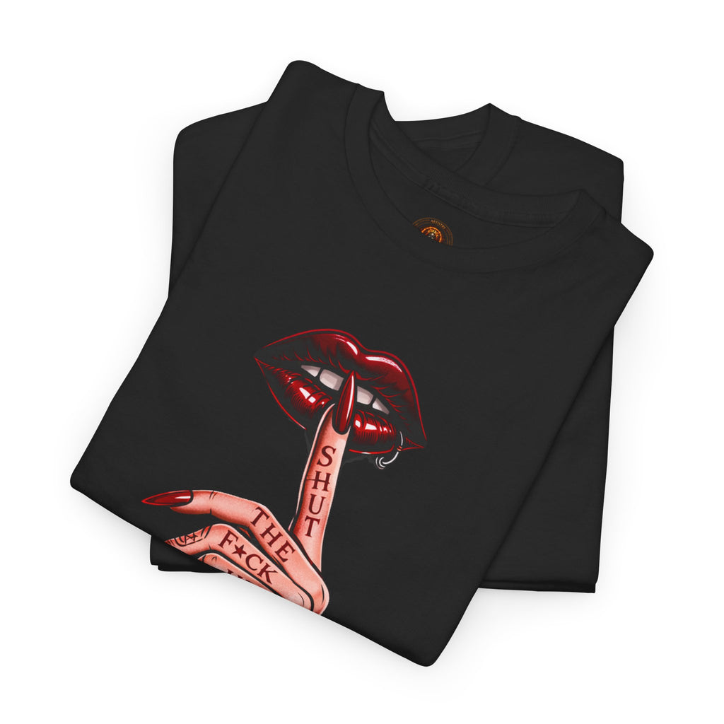 SILENCE. Unisex Statement Graphic Tee — Minimalist Dark Aesthetic