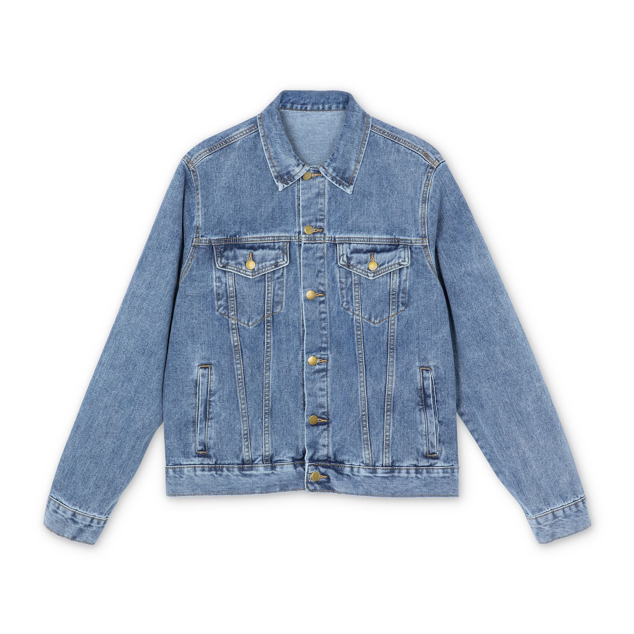 Denim Jacket – Neon City Night Photo Print Back Panel