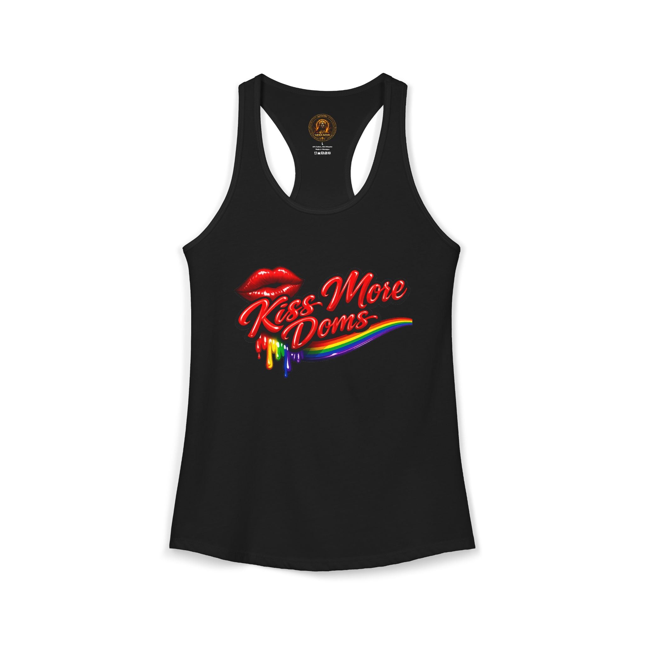 Kiss More Doms Pride Razorback Tank | Hexa Noir Pride '26