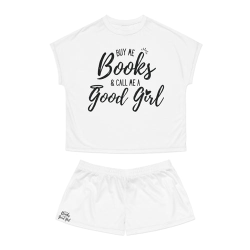 Book Lover Women's Short Pajama Set — 'book lover' Graphic Sleepwear