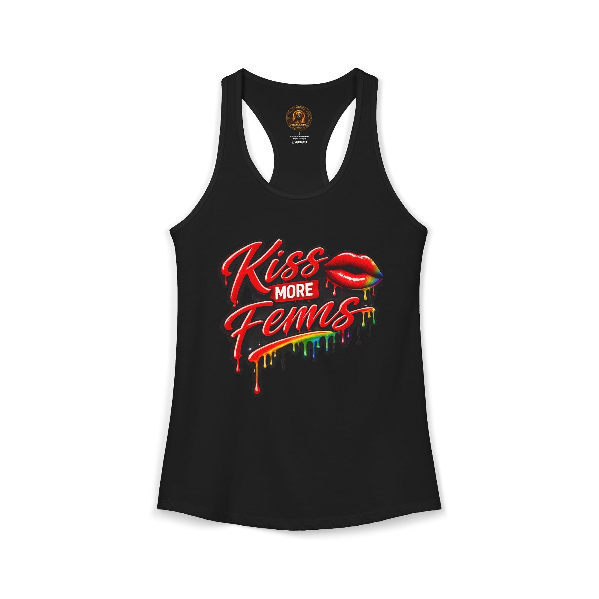 Kiss More Fems Pride Racerback Tank| Hexa Noir Pride '26 Collection