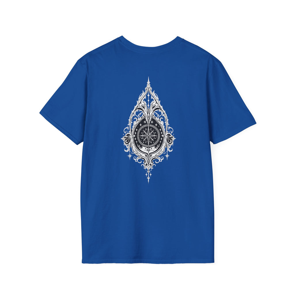 Compass Rose Vintage Nautical Back Print Unisex Graphic Tee