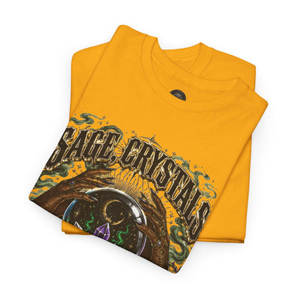 Sage, Crystals, and Trap Music, Casual Wear, Gift for Music Lovers, Spiritual Tee