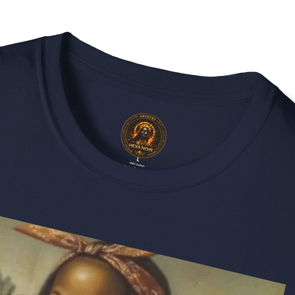 Mona Lisa Sipping Tea Unisex Graphic Tee — Vintage Renaissance Art