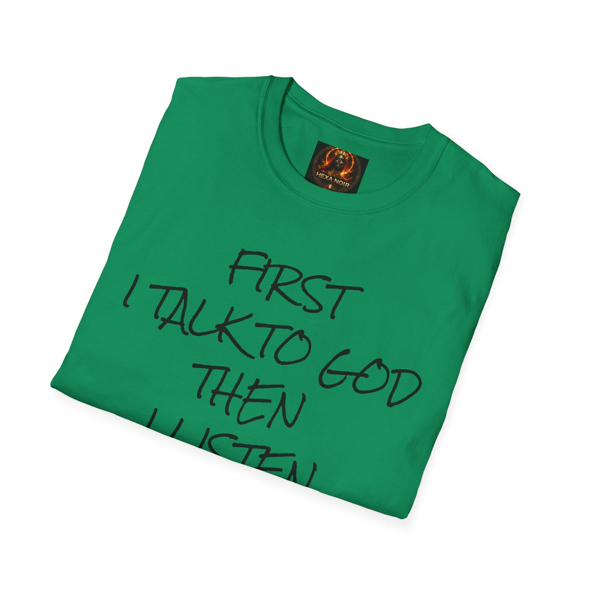 Talk to God, Then Trap Unisex Graphic Tee — Faith and Hustle