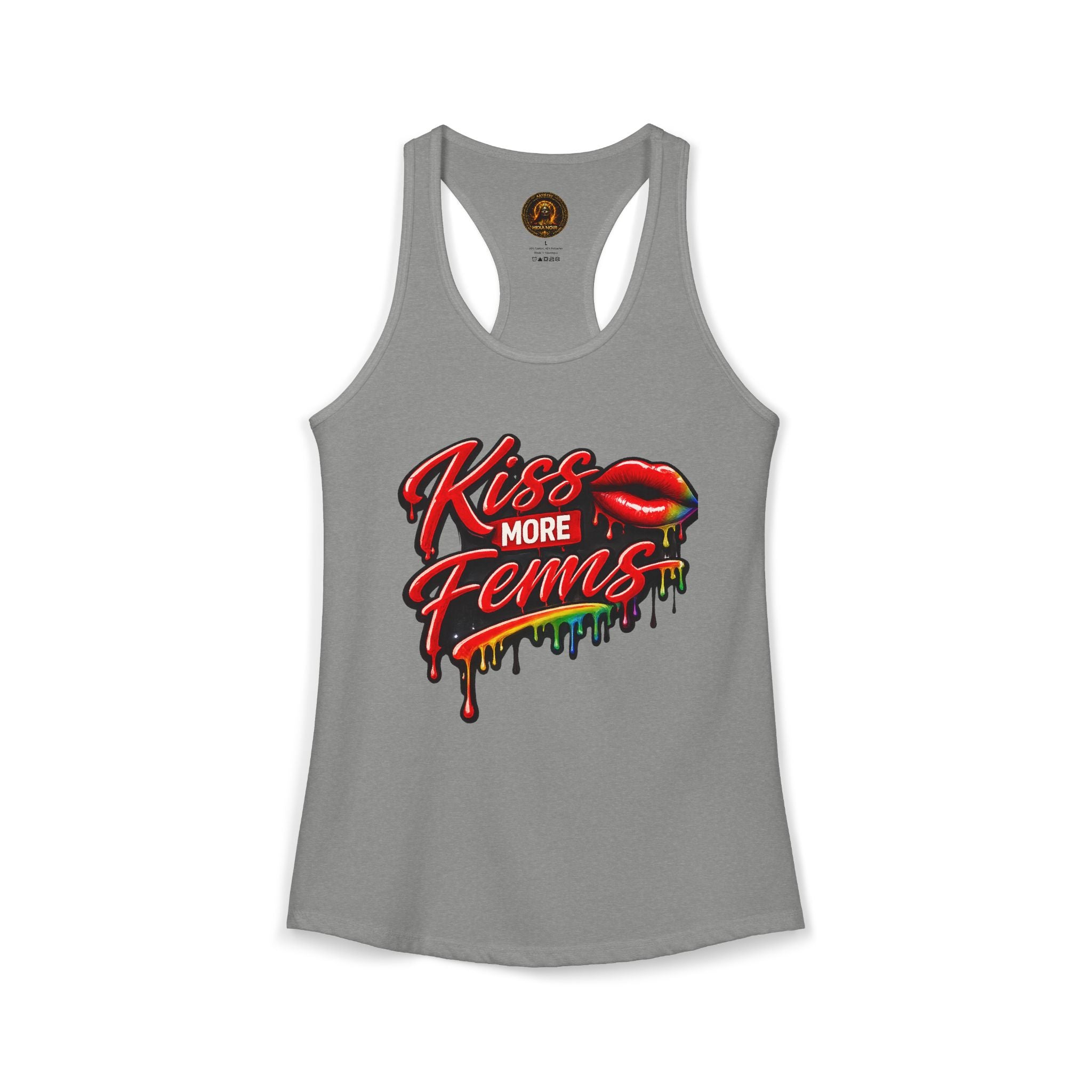 Kiss More Fems Pride Racerback Tank| Hexa Noir Pride '26 Collection