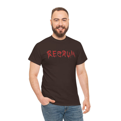 REDRUM' Design, Spooky T-Shirt, Halloween Apparel, Horror Movie Fan Gift, Unique Graphic Tee