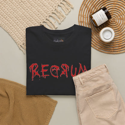 REDRUM' Design, Spooky T-Shirt, Halloween Apparel, Horror Movie Fan Gift, Unique Graphic Tee