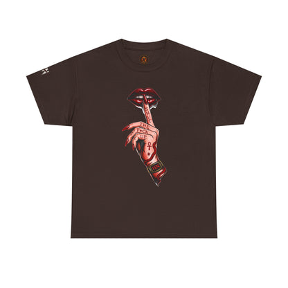 SILENCE. Statement Tee | Gothic Streetwear Shirt | Unisex Dark Aesthetic | Hexa Noir Graphic Tee