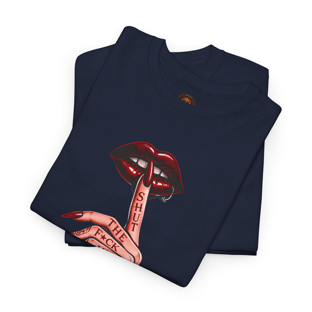 SILENCE. Unisex Statement Graphic Tee — Minimalist Dark Aesthetic