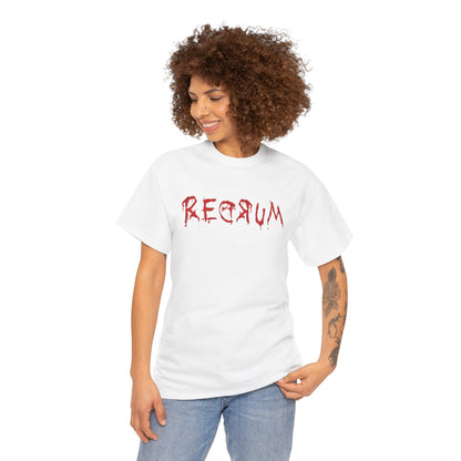 REDRUM' Design, Spooky T-Shirt, Halloween Apparel, Horror Movie Fan Gift, Unique Graphic Tee