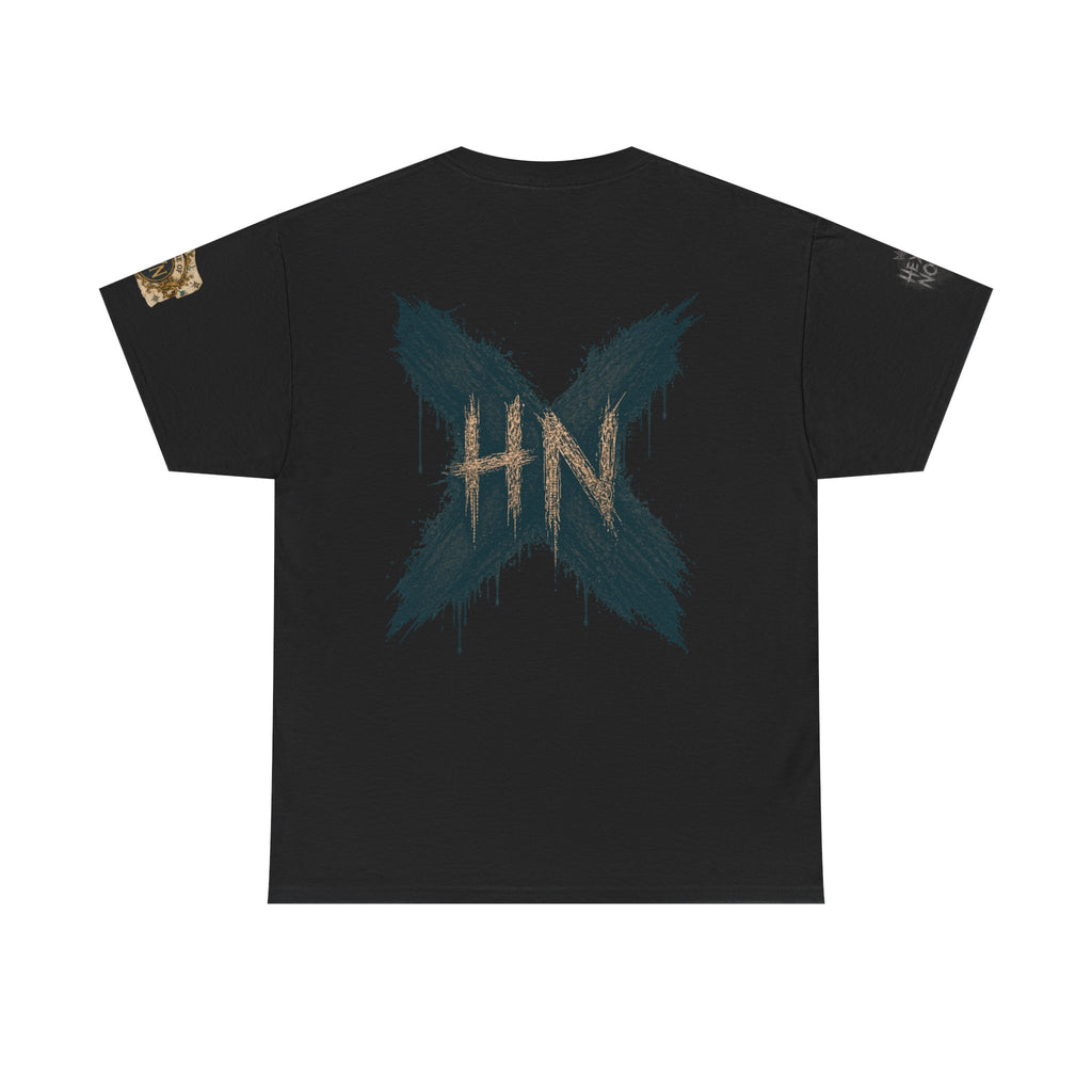 Thick & Thriving Graphic Tee — Bold Gothic Lettering with Distressed X Back