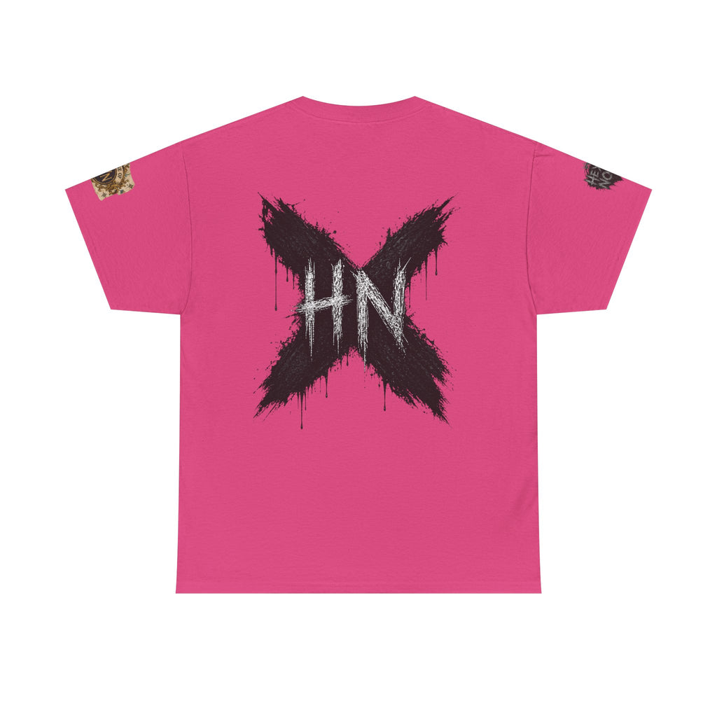 Thick & Thriving Graphic Tee — Bold Gothic Lettering with Distressed X Back