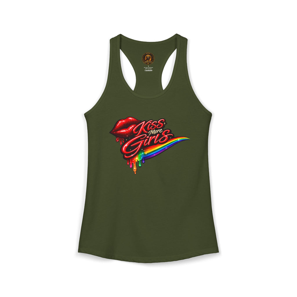 Kiss More Girls Pride Racerback Tank | Hexa Noir Pride '26 Collection