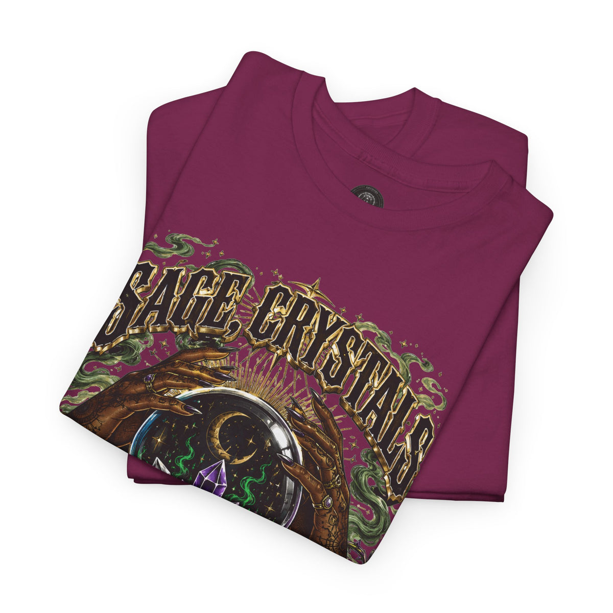 Sage, Crystals, and Trap Music, Casual Wear, Gift for Music Lovers, Spiritual Tee