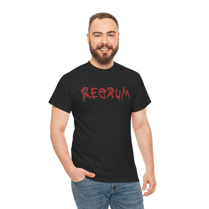 REDRUM' Design, Spooky T-Shirt, Halloween Apparel, Horror Movie Fan Gift, Unique Graphic Tee