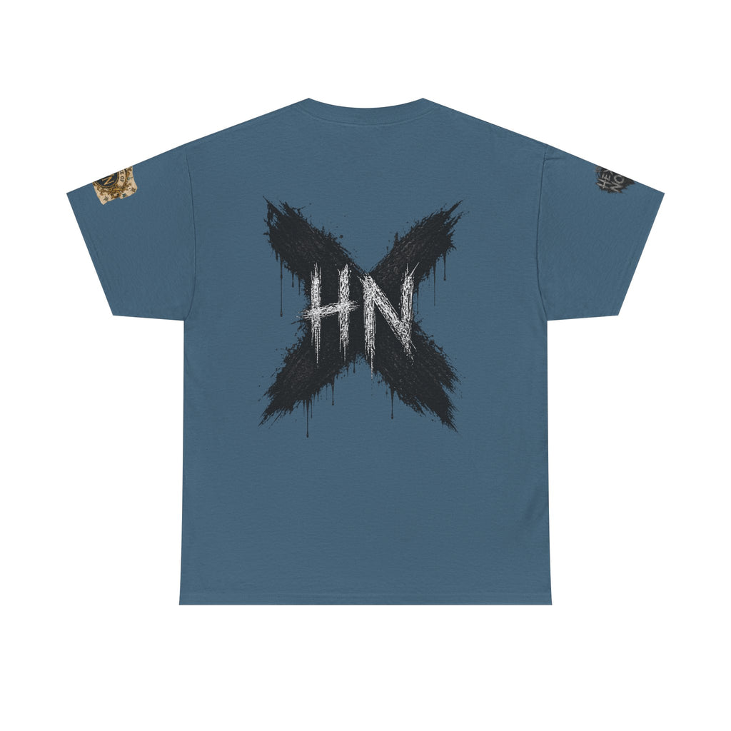 Thick & Thriving Graphic Tee — Bold Gothic Lettering with Distressed X Back