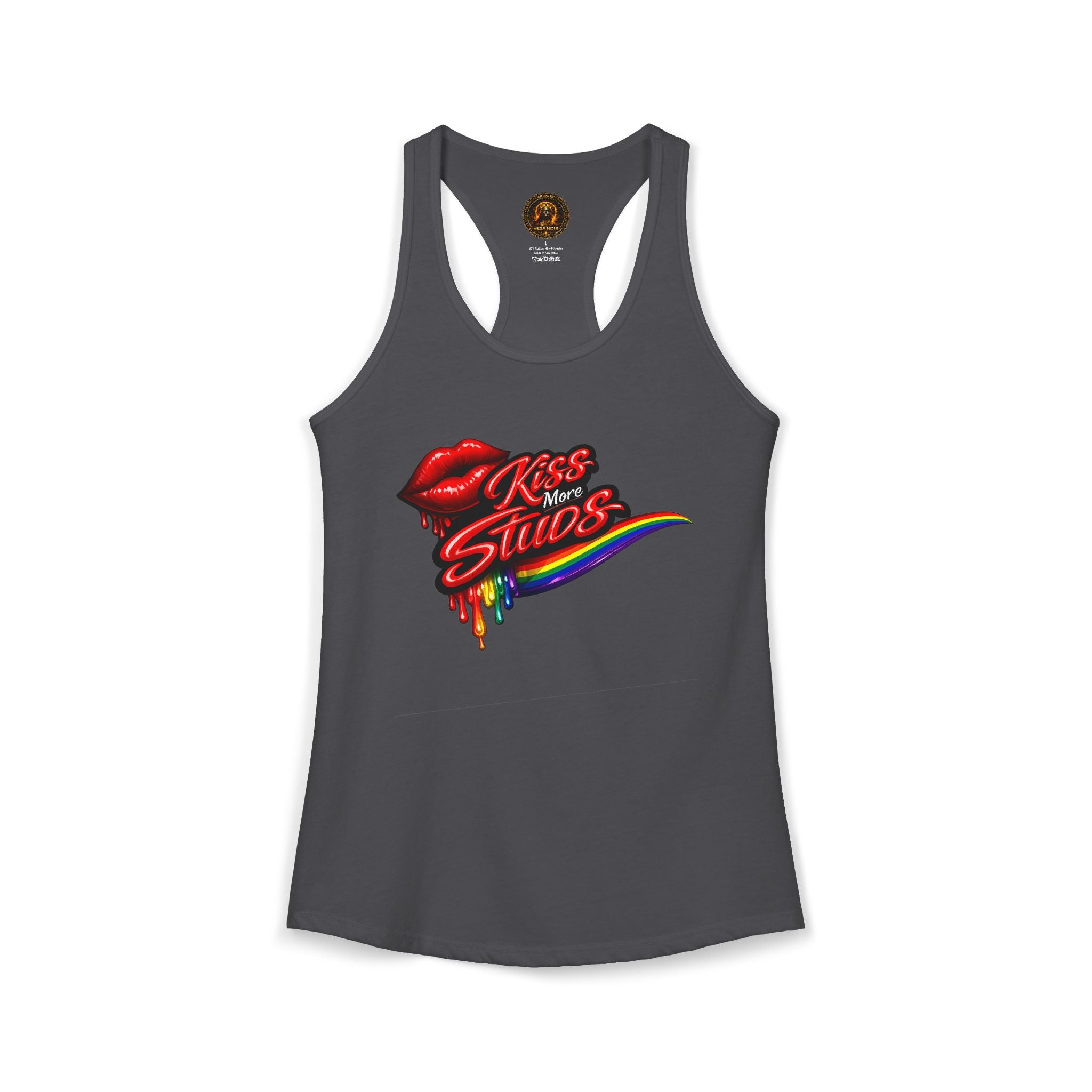 Kiss More Studs Racerback Tank  | Hexa Noir Pride '26