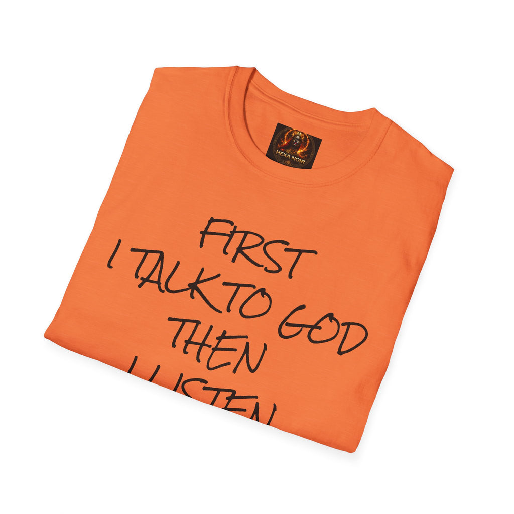 Talk to God, Then Trap Unisex Graphic Tee — Faith and Hustle