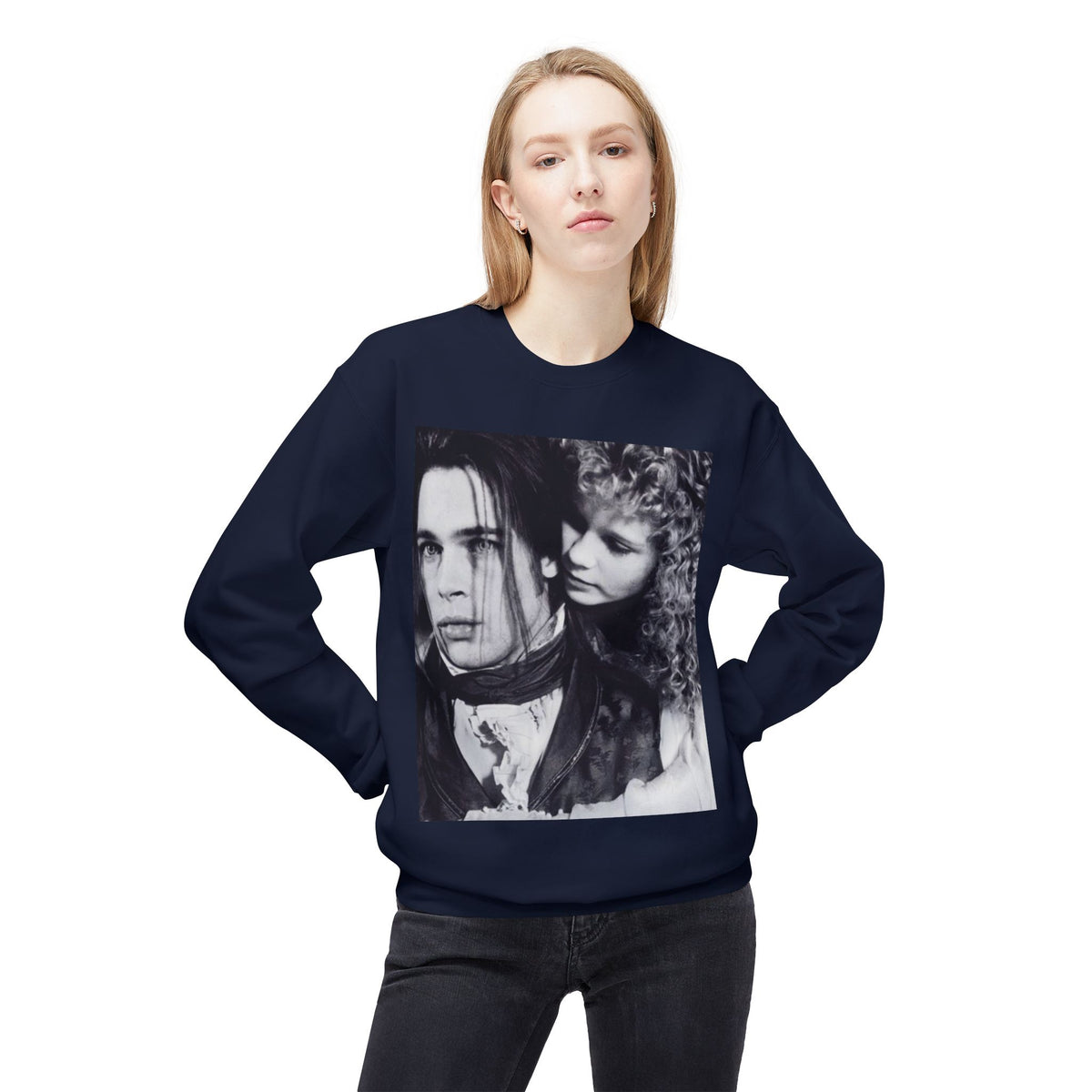 Vampire Romance Fleece Crewneck Sweatshirt, Cozy Sweatshirt, Gothic Fashion