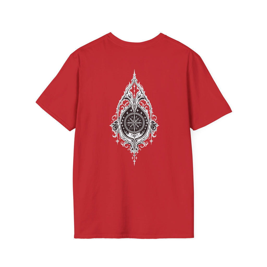 Compass Rose Vintage Nautical Back Print Unisex Graphic Tee