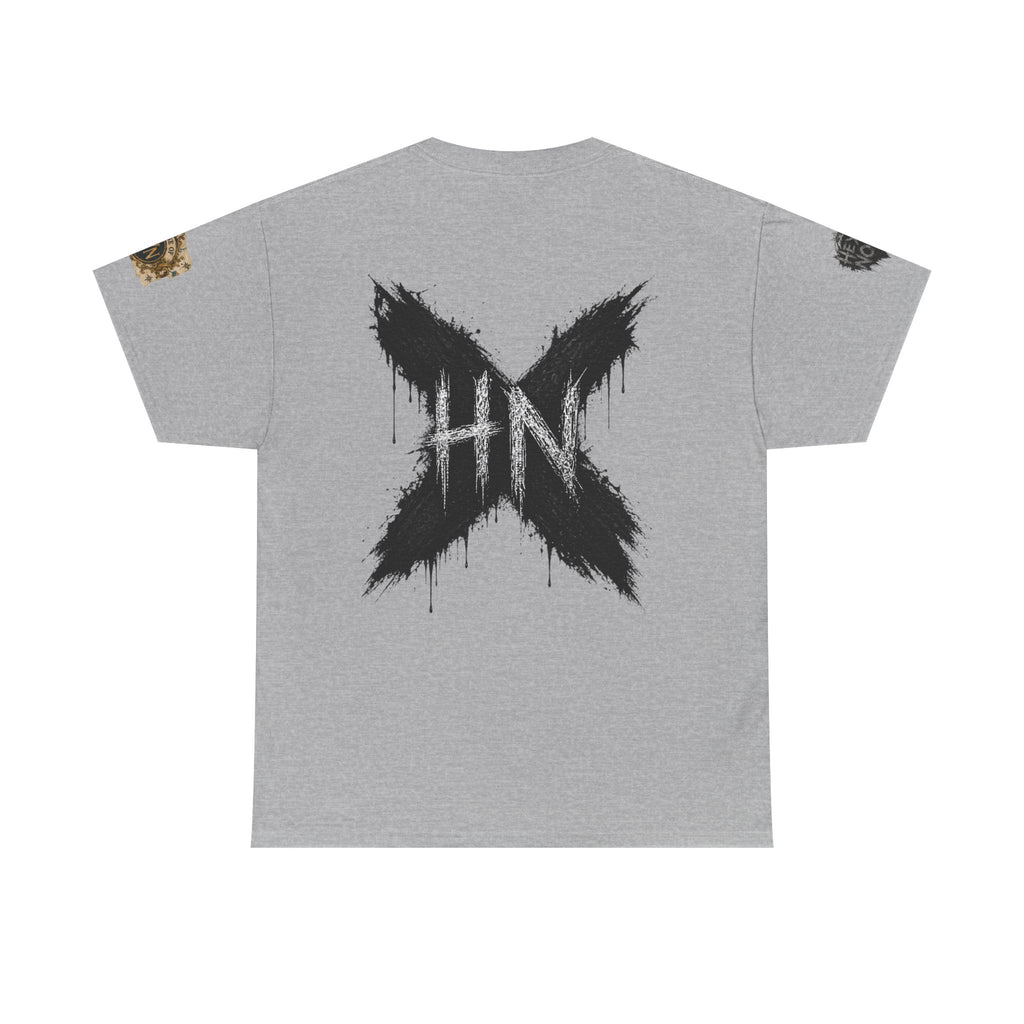 Thick & Thriving Graphic Tee — Bold Gothic Lettering with Distressed X Back