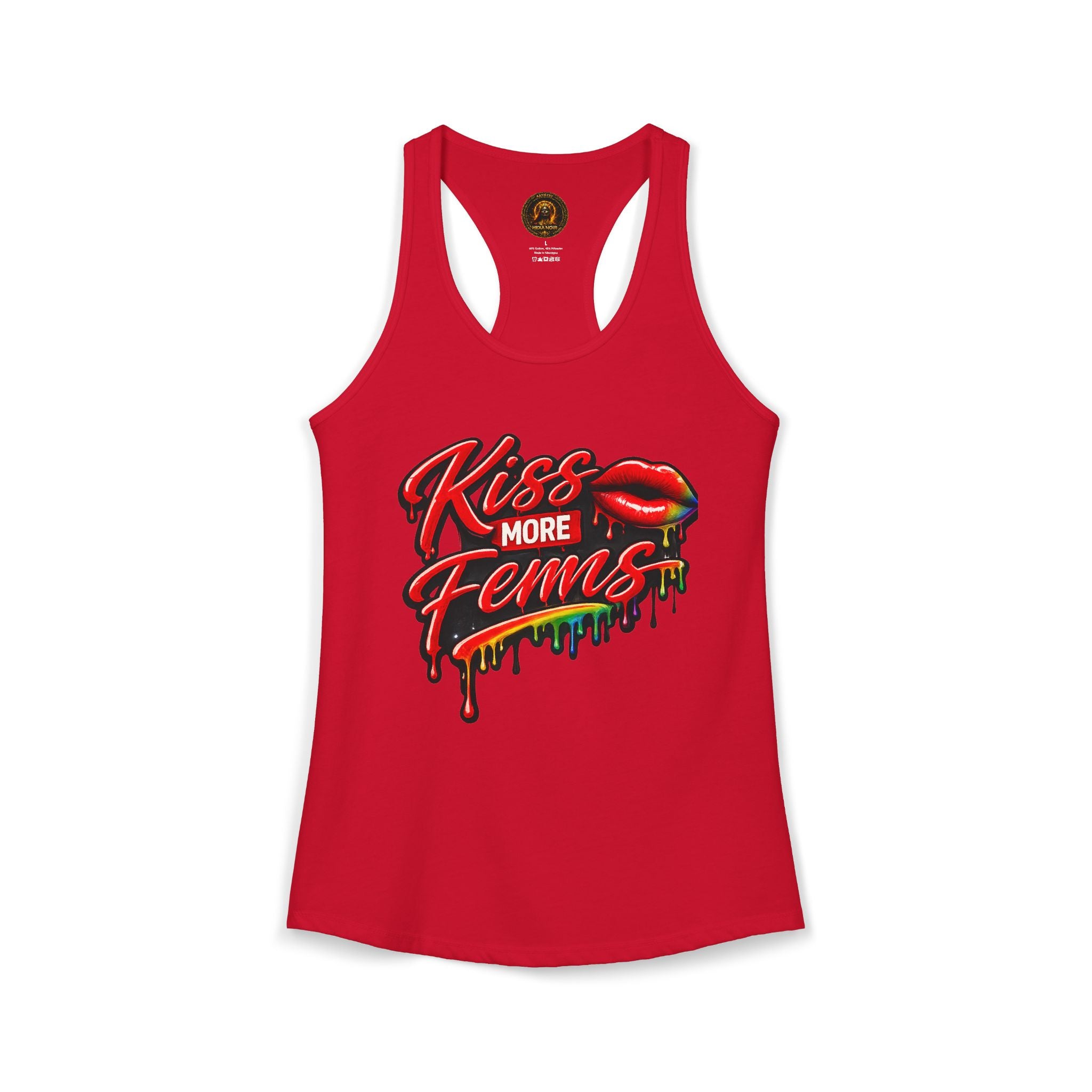 Kiss More Fems Pride Racerback Tank| Hexa Noir Pride '26 Collection