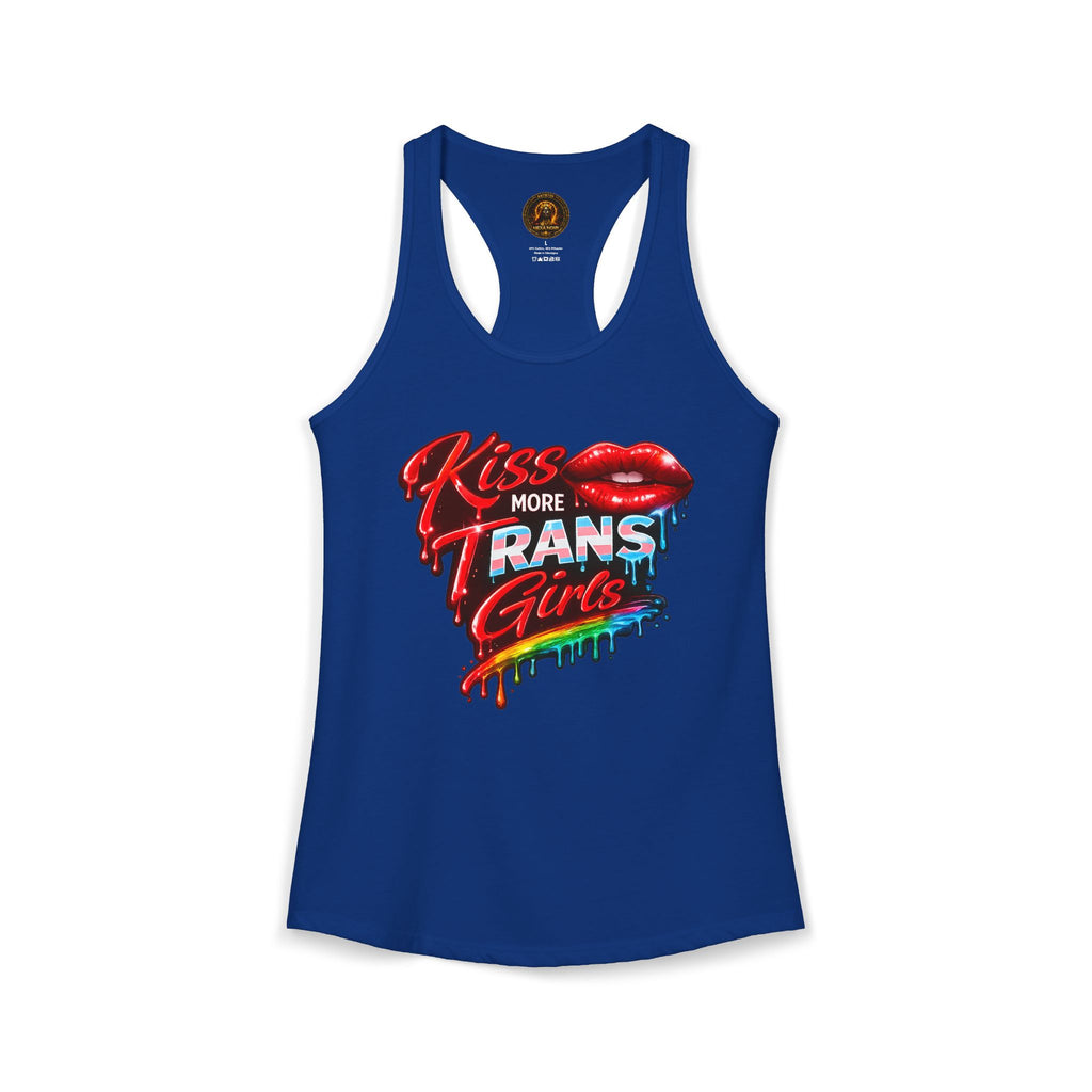 Kiss More Trans Girls Racerback Tank | Hexa Noir Pride '26 Collection