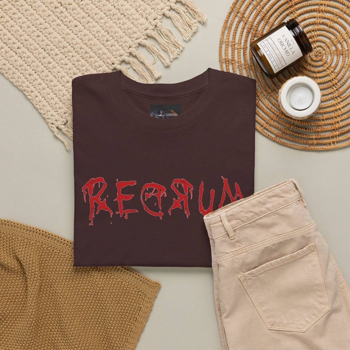 REDRUM' Design, Spooky T-Shirt, Halloween Apparel, Horror Movie Fan Gift, Unique Graphic Tee