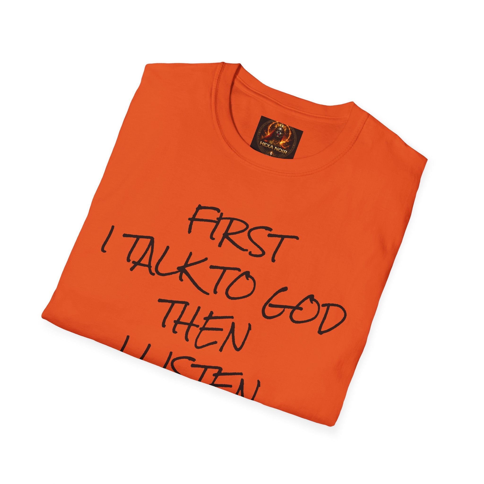 Talk to God, Then Trap Unisex Graphic Tee — Faith and Hustle