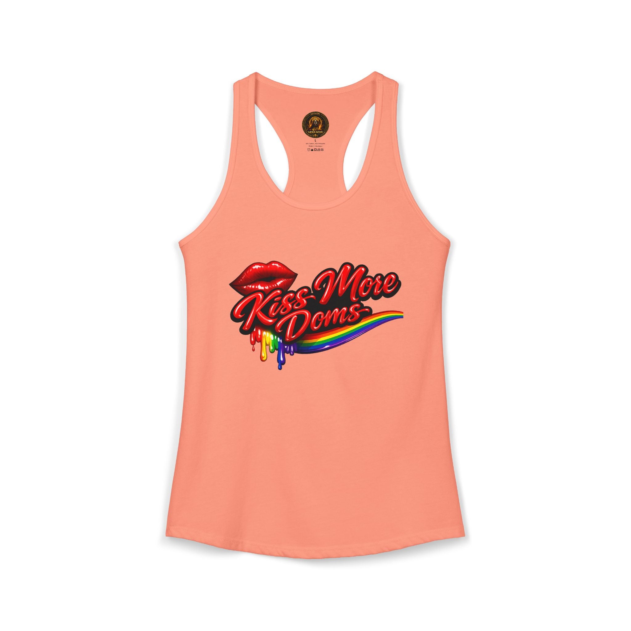 Kiss More Doms Pride Razorback Tank | Hexa Noir Pride '26