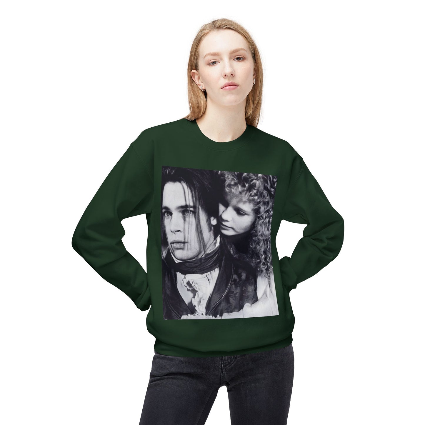 Vampire Romance Fleece Crewneck Sweatshirt, Cozy Sweatshirt, Gothic Fashion
