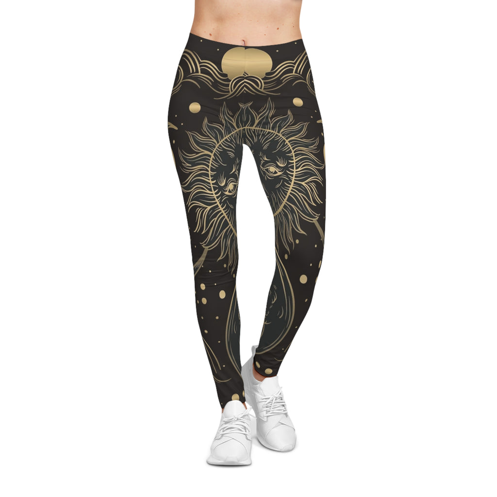 Celestial Noir Sun & Moon Leggings