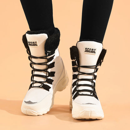 Women's winter fleece-lined warm snow boots by Hexa Noir