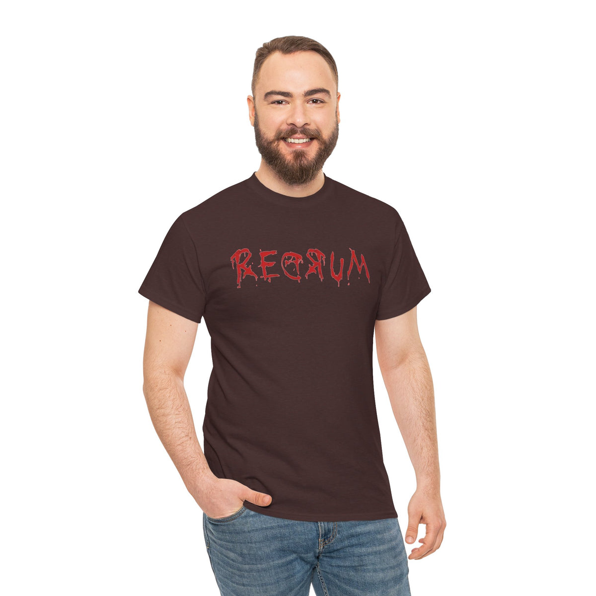 REDRUM' Design, Spooky T-Shirt, Halloween Apparel, Horror Movie Fan Gift, Unique Graphic Tee