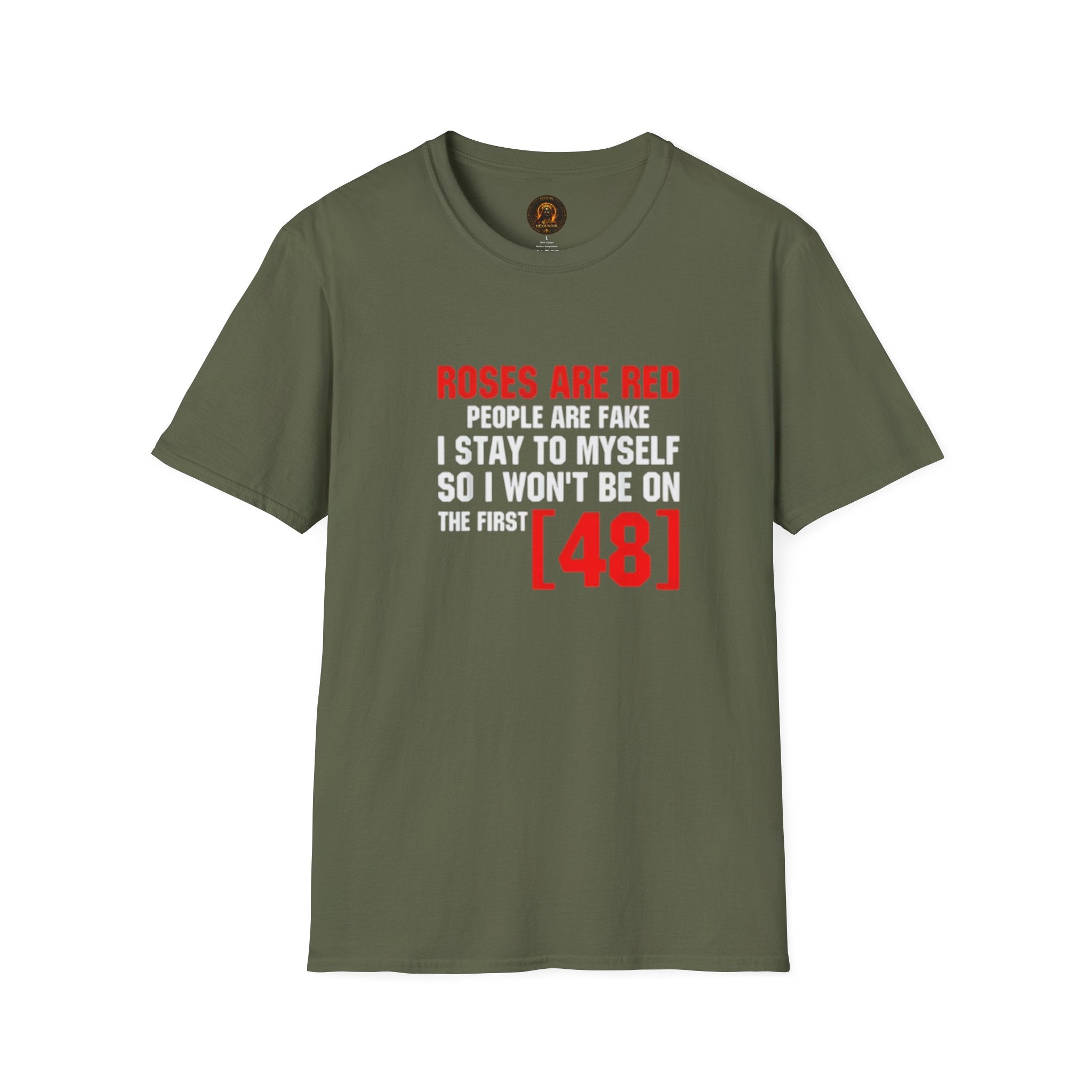 "Roses Are Red, People Are Fake" Unisex Cotton Graphic Tee
