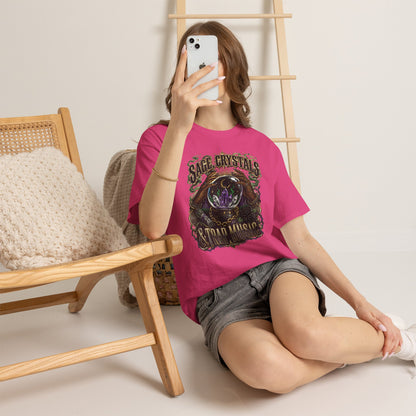 Sage, Crystals, and Trap Music, Casual Wear, Gift for Music Lovers, Spiritual Tee