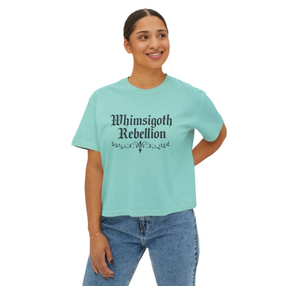 Whimsigoth Rebellion Boxy Tee — “Too Magical to Conform, Too Real to Ignore” Gothic Graphic Shirt